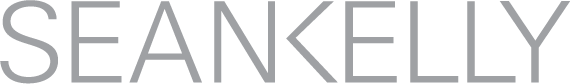 the Sean Kelly logotype in grey