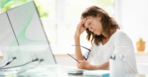 person frustrated with technology it problems